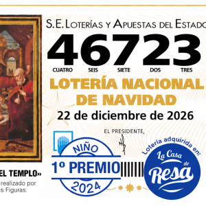 DÉCIMO LOTERÍA DE NAVIDAD NÚMERO 46723