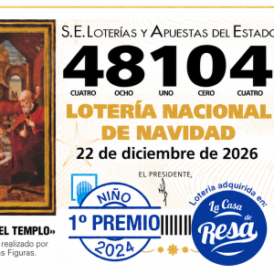 DÉCIMO LOTERÍA DE NAVIDAD NÚMERO 48104
