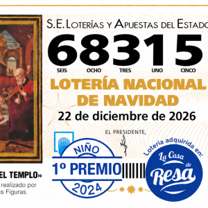 DÉCIMO LOTERÍA DE NAVIDAD NÚMERO 68315